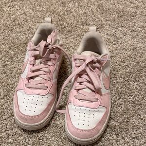 Nike Kids Pink and White Sneakers
